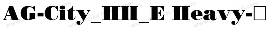 AG-City_HH_E Heavy字体转换